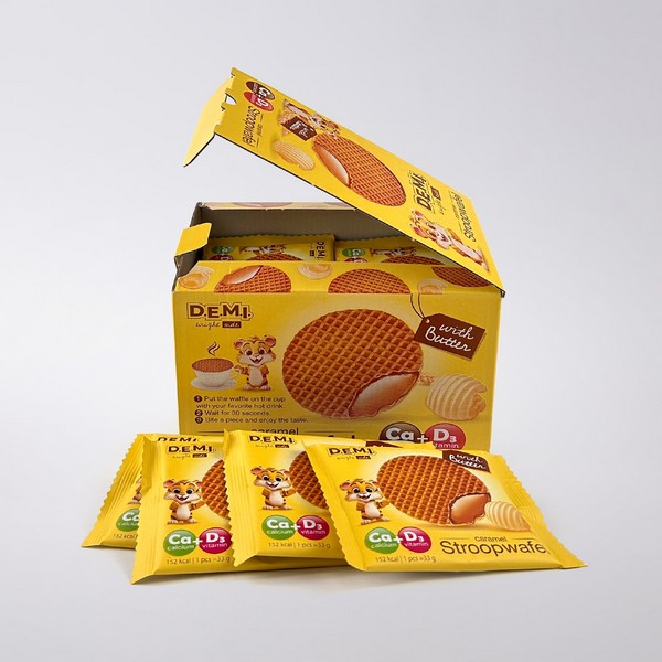 Вафлі "Stroopwafel" карамель та вершкове масло, 33 г (упаковка 30 шт.)