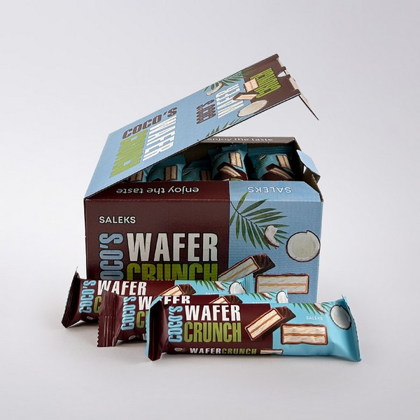 Вафлі глазуровані "Coco's wafer crunch", 32 г (упаковка 25 шт.)