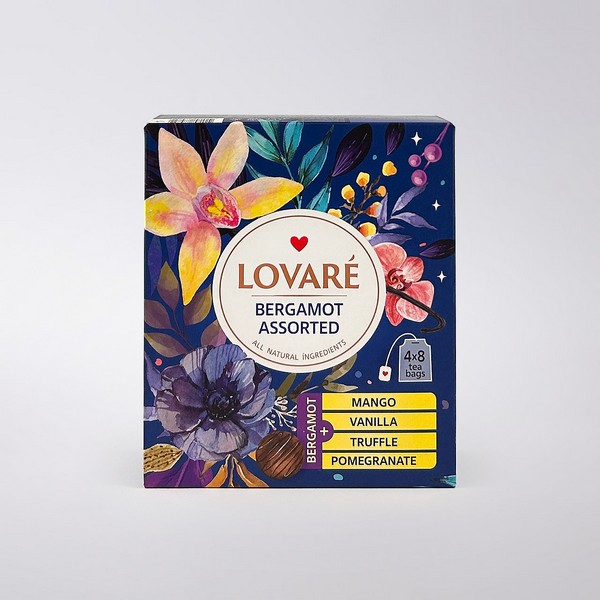 Чай ТМ LOVARE асорті Бергамот, 32*2 г